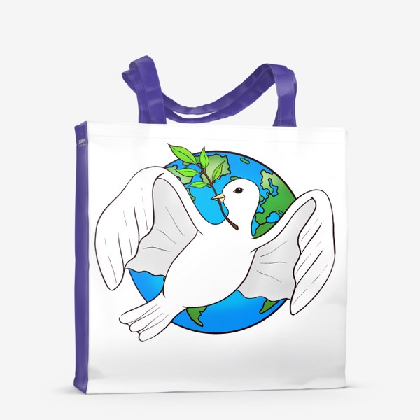 Сумка-шоппер «Белый голубь - символ мира. #нетвойне»