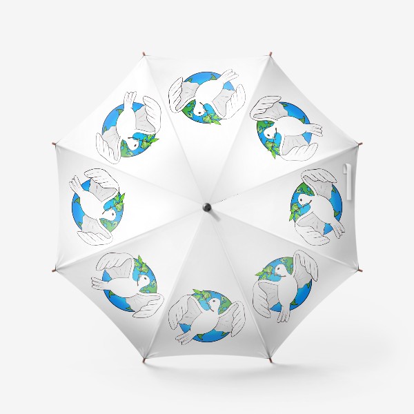 Зонт «Белый голубь - символ мира. #нетвойне»