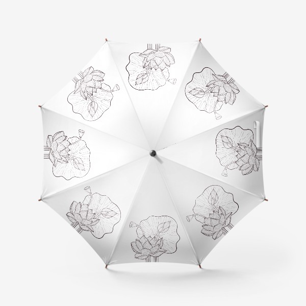 Зонт «Лотосы. Графика.»
