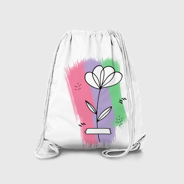 Рюкзак «абстрактный цветок в дудл стиле. гербарий, бохо»