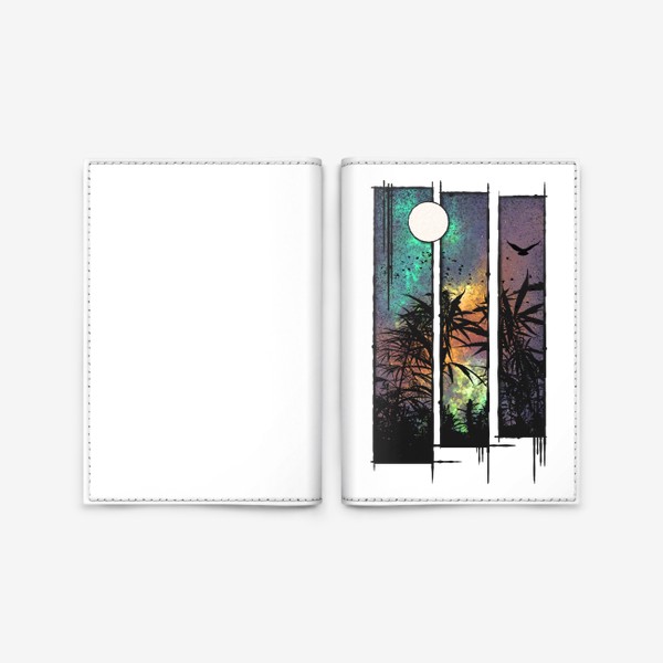 Обложка для паспорта «Orange Moon»