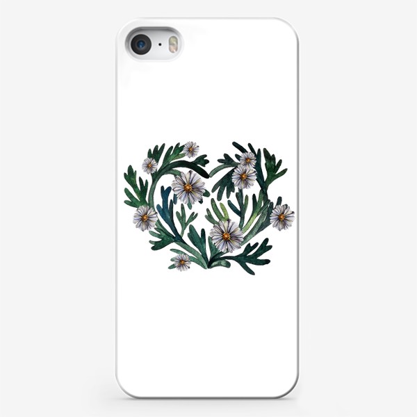 Чехол iPhone «Зелень и ромашки»