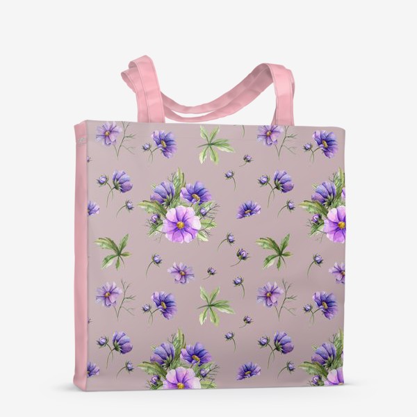 Сумка-шоппер «Акварельные полевые  цветы»