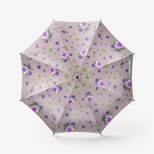 Зонт «Акварельные полевые  цветы»