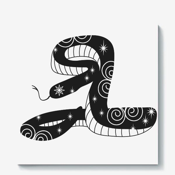 Холст &laquo;Мистическая змея со звездами&raquo;
