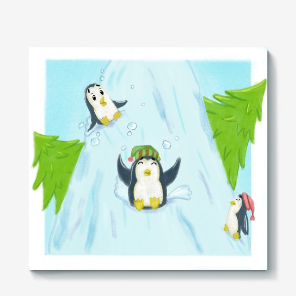 Холст «Пингвины»