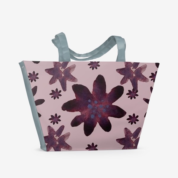 Пляжная сумка «Розовые цветы »