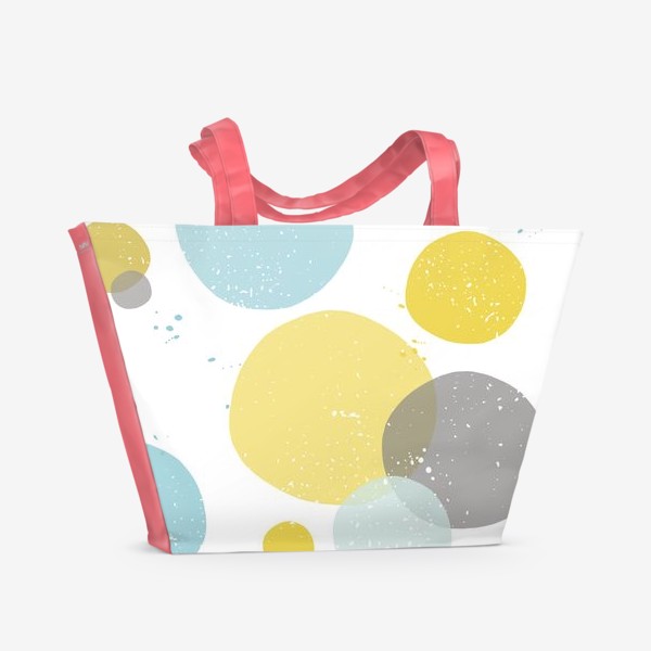 Пляжная сумка «Абстрактный принт с кругами»