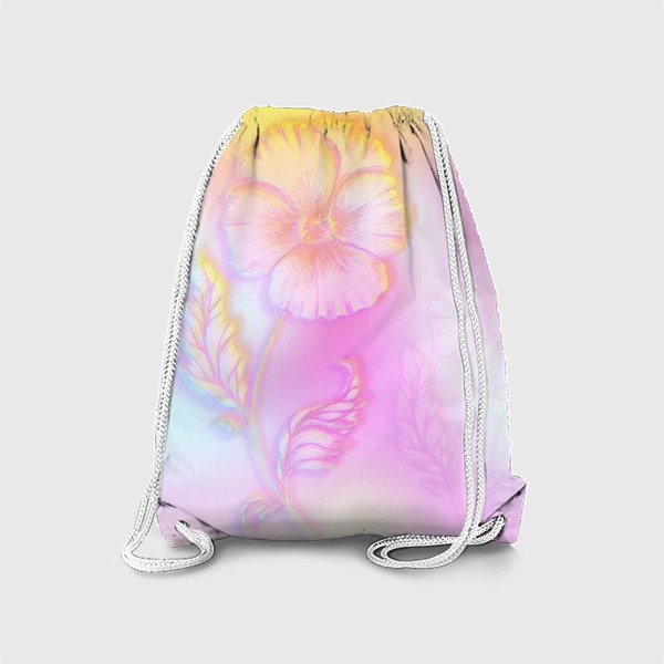 Рюкзак «Цветы с градиентом. Пастельные цвета.»