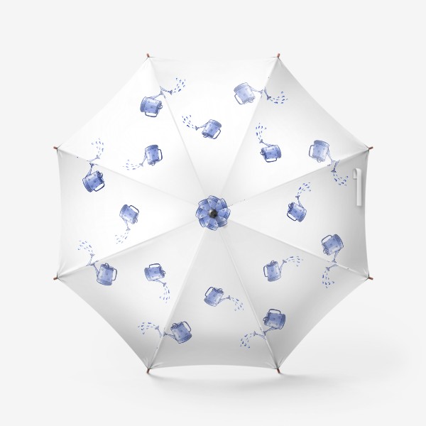 Зонт «Принт с лейкой и каплями воды»