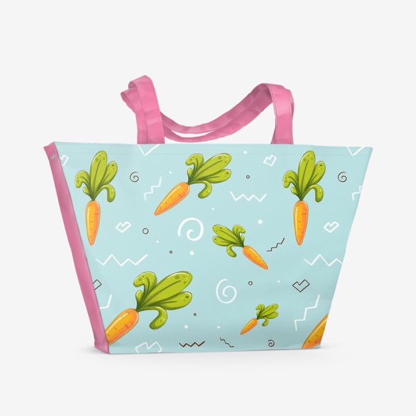 Пляжная сумка «Паттерн Морковка »