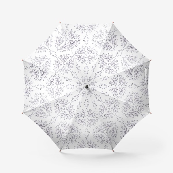 Зонт «Цветочный паттерн черный»