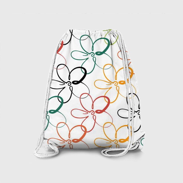 Рюкзак «Разноцветные цветочки. Яркий летний паттерн»