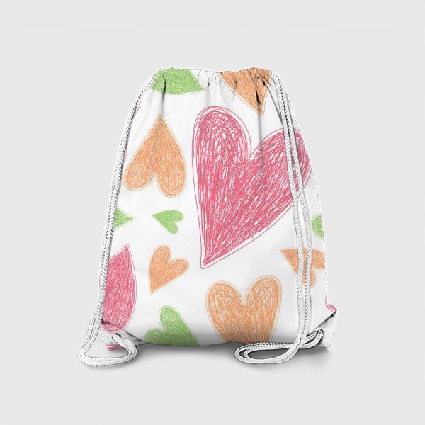 Рюкзак «Сердечки, нарисованные цветными ручками»