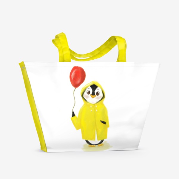 Пляжная сумка «Милый кавайный пингвин»