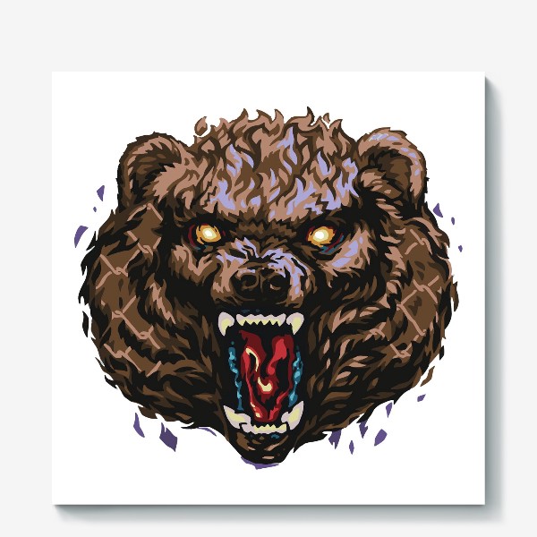 Холст «Ревущий медведь»
