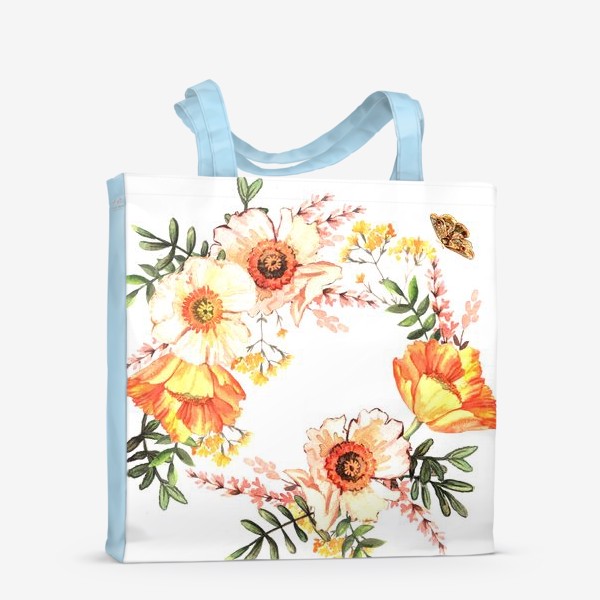 Сумка-шоппер «Венок с весенними цветами»