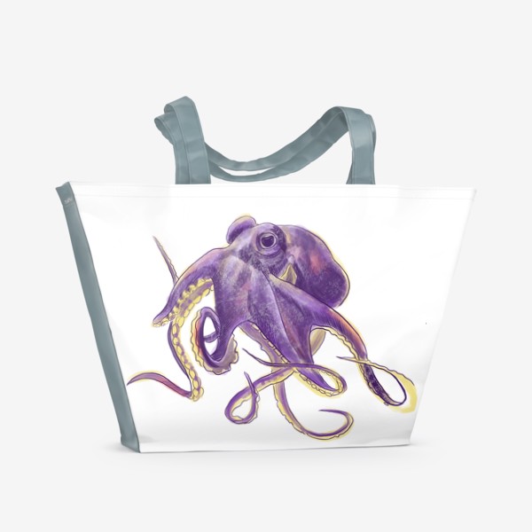 Пляжная сумка «Сиреневый осьминог »