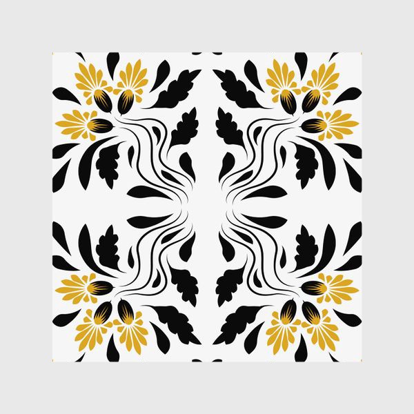 Шторы «Folk flowers print Floral pattern Ethnic art»