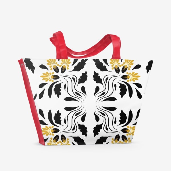 Пляжная сумка «Folk flowers print Floral pattern Ethnic art»