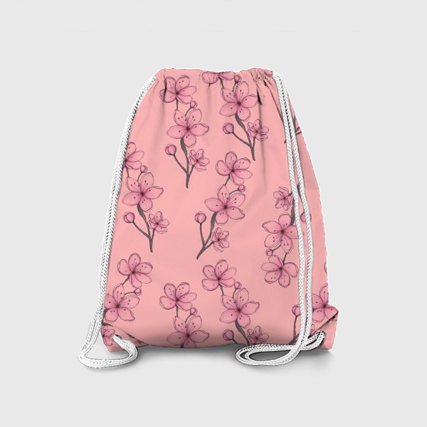 Рюкзак «Цветы на розовом»