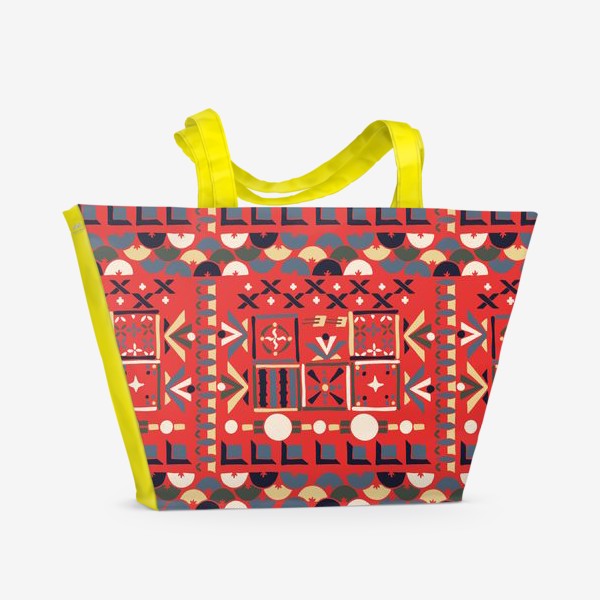 Пляжная сумка «Традиционный народный паттерн»