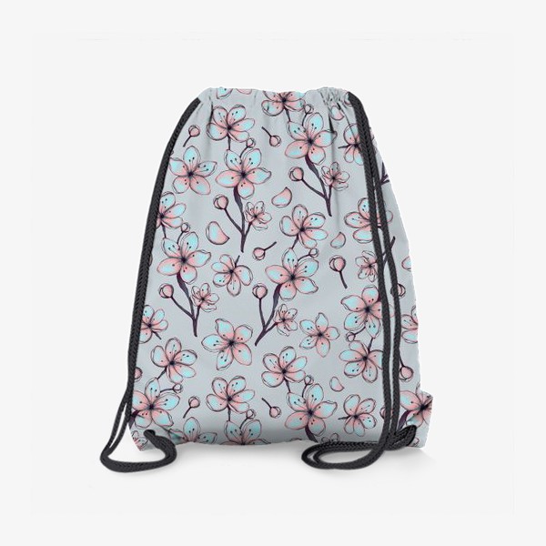 Рюкзак «Цветы на сером»