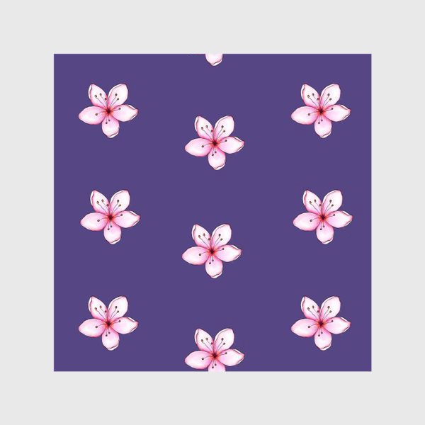 Шторы «Цветы на фиолетовом»