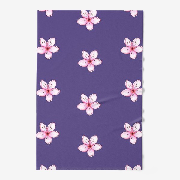 Полотенце «Цветы на фиолетовом»
