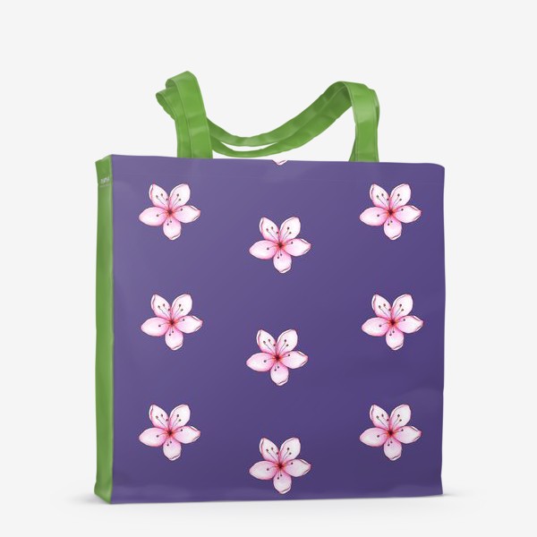 Сумка-шоппер «Цветы на фиолетовом»