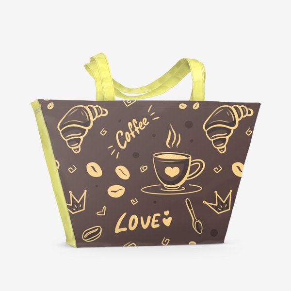Пляжная сумка «Кофейное утро»
