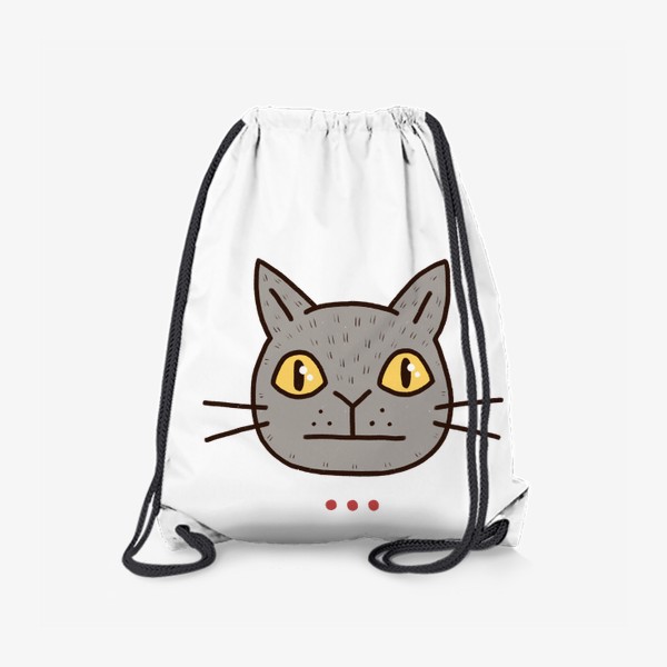 Рюкзак «Серый кот в шоке»