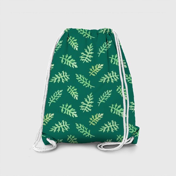 Рюкзак «Паттерн "Листья на зеленом"»