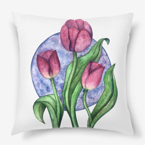 Подушка «Лунные тюльпаны»