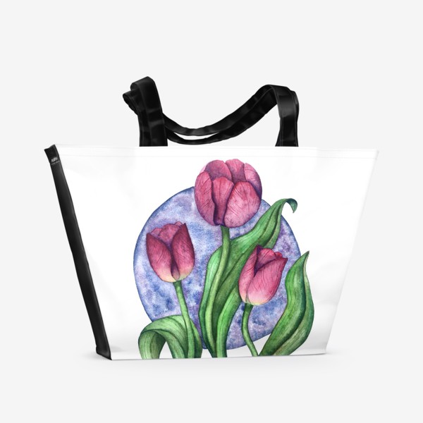 Пляжная сумка «Лунные тюльпаны»
