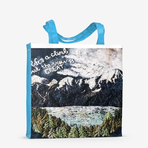 Сумка-шоппер «Вышитые горы»