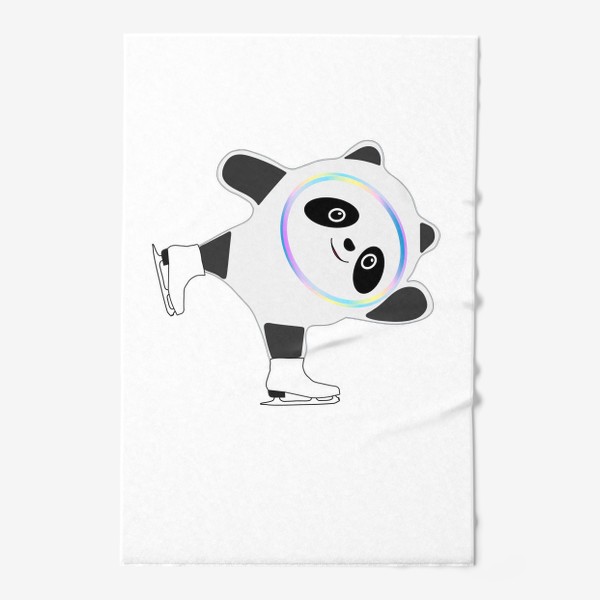 Полотенце «Панда на коньках»