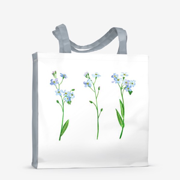 Сумка-шоппер «Акварельные полевые цветы»