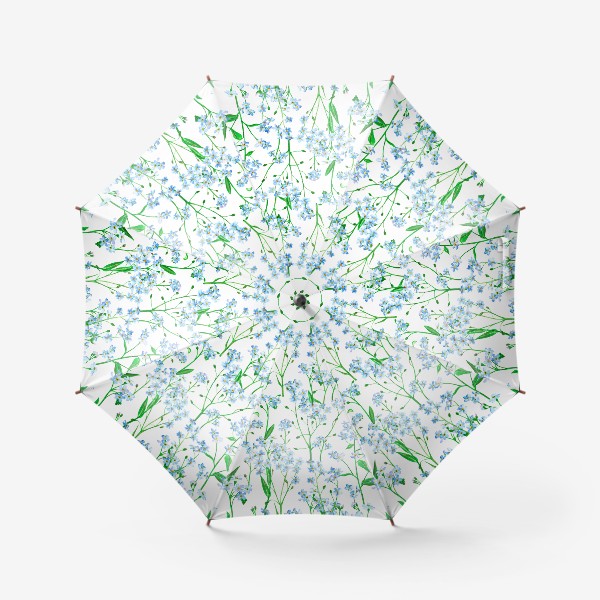 Зонт «Узор с акварельными незабудками»