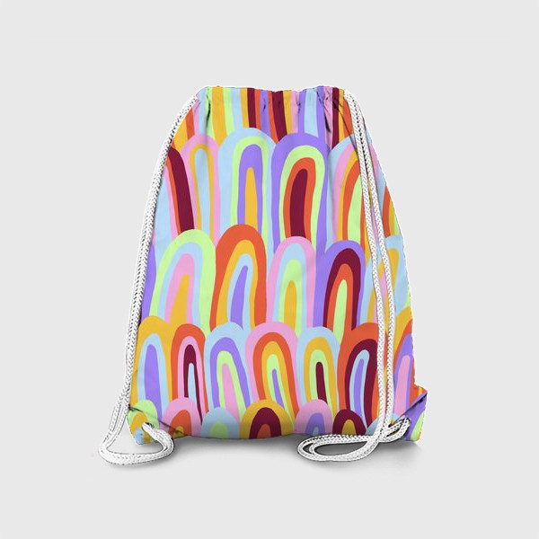 Рюкзак «Радужный, солнечный паттерн с ярким узором»
