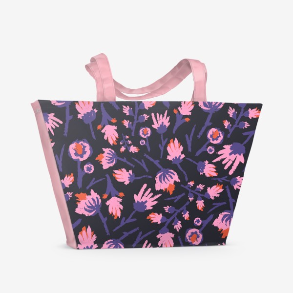 Пляжная сумка «Дикие цветы в фиолетовом»