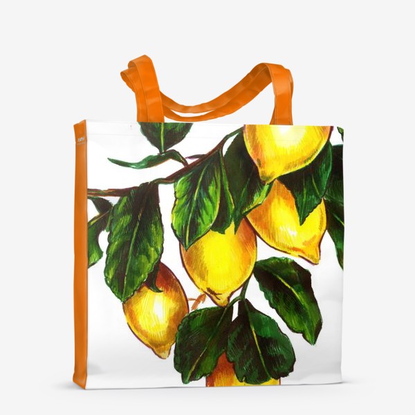 Сумка-шоппер «лимоны на ветке »