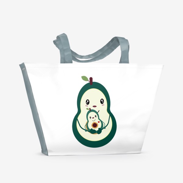 Пляжная сумка «Авокадо мама и малыш»