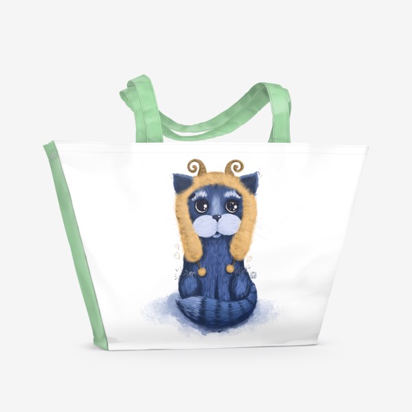 Пляжная сумка «Кот овен. Подарок овну»