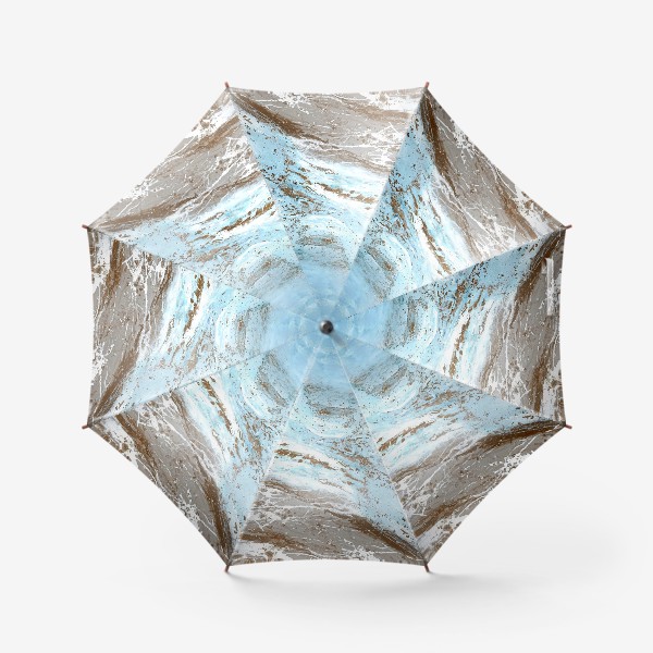 Зонт «Голубая абстракция акрилом»