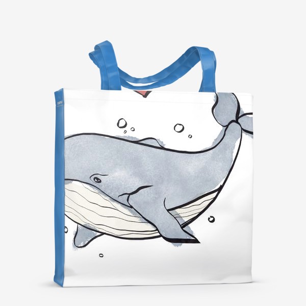 Сумка-шоппер «Влюблённый кит»