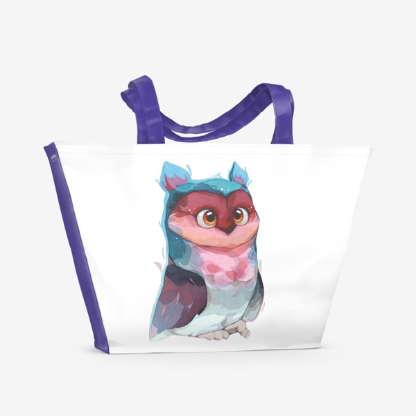 Пляжная сумка «Фиолетовая сова »