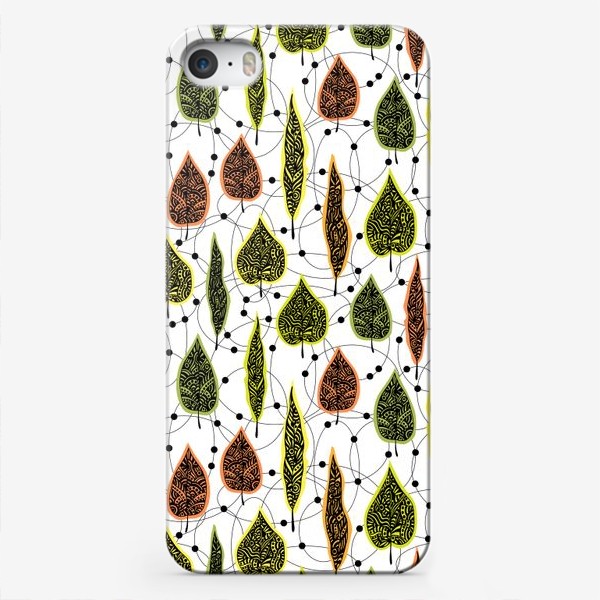 Чехол iPhone «Цветные листья»