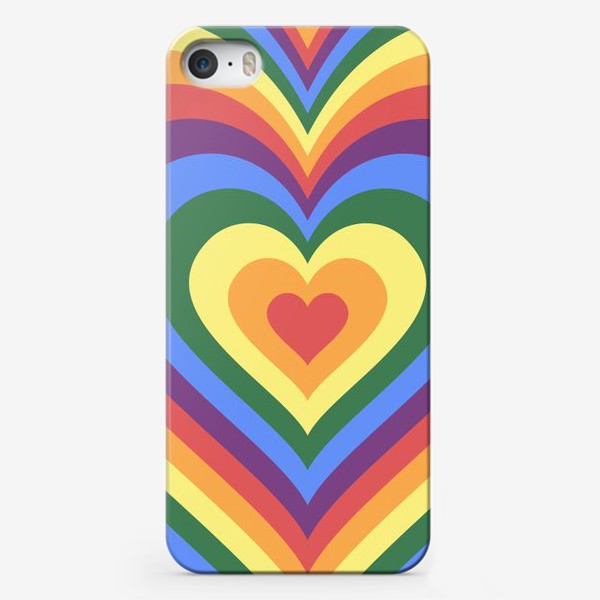 Чехол iPhone «Радужное сердце. Любовь»
