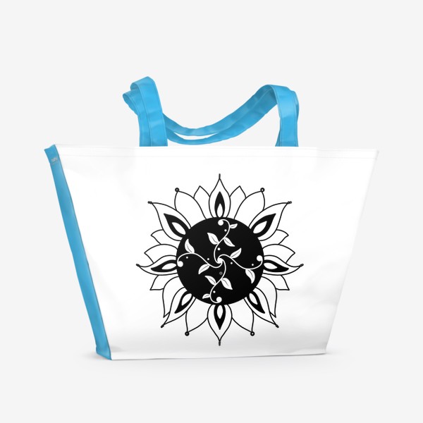 Пляжная сумка «Чёрное солнце»